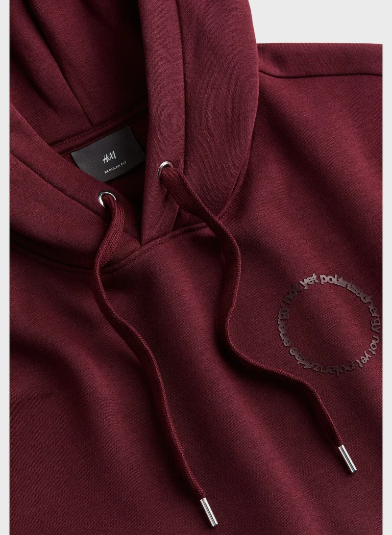 H&M Regular Fit Printed Hoodie