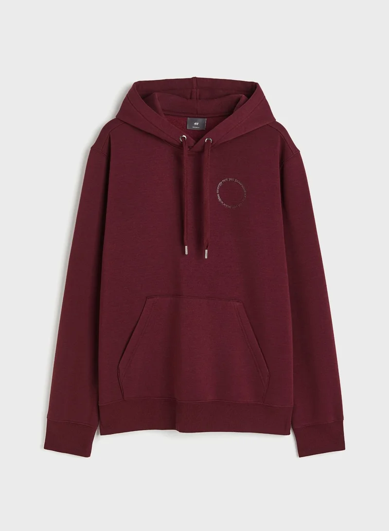 H&M Regular Fit Printed Hoodie