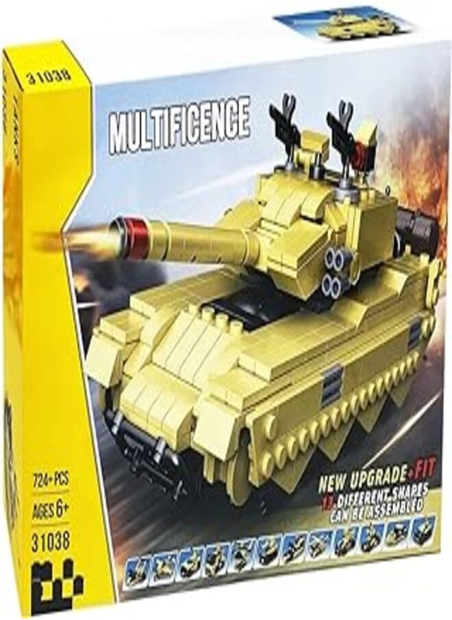 Decool Decool multifience tank abrams building blocks - 724 pcs 