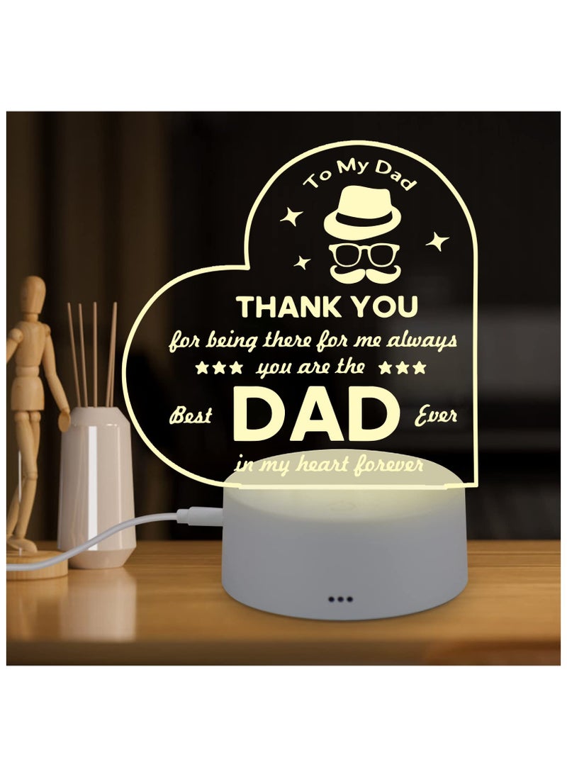 Generic Father's Day Personalized Dad 3D Illusion Night Light,3 Colors Gradual Changing Touch Switch Table Lamp for Holiday Gifts or Home Decorations from Tribal Stores  - Image 1