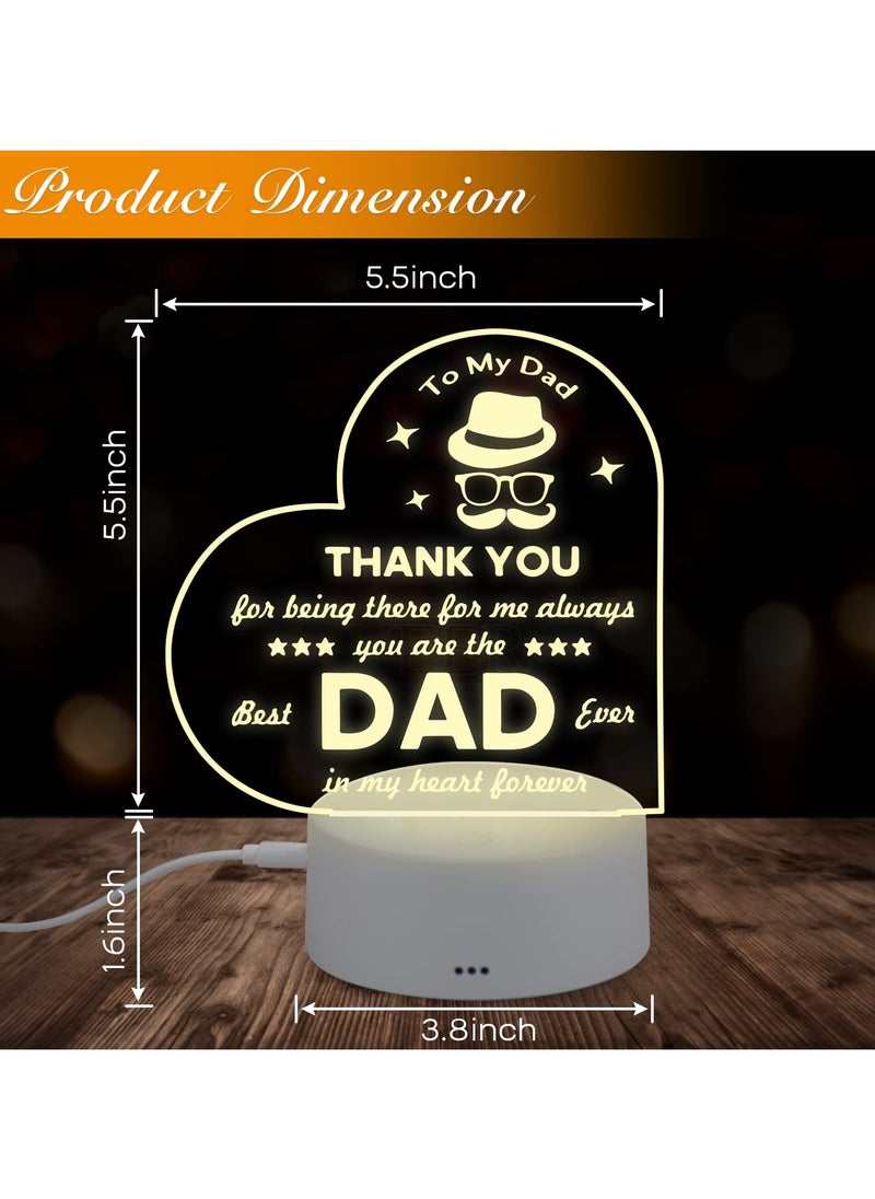 Generic Father's Day Personalized Dad 3D Illusion Night Light,3 Colors Gradual Changing Touch Switch Table Lamp for Holiday Gifts or Home Decorations from Tribal Stores  - Image 3