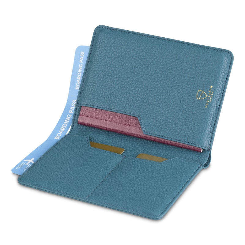 Vaultskin Leather Passport Holder, Slim RFID Blocking Travel Wallet for Men and Women, Fits Passport, Credit Cards, ID, Cash, Passport Cover Ideal Travel Accessories with Gift Box (Kensington) - Image 4