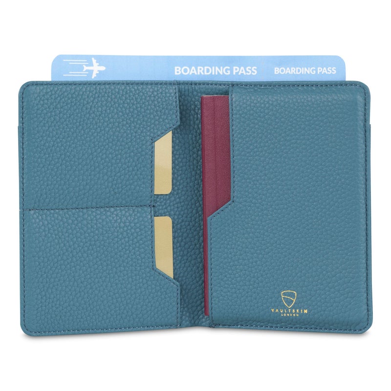 Vaultskin Leather Passport Holder, Slim RFID Blocking Travel Wallet for Men and Women, Fits Passport, Credit Cards, ID, Cash, Passport Cover Ideal Travel Accessories with Gift Box (Kensington) - Image 2