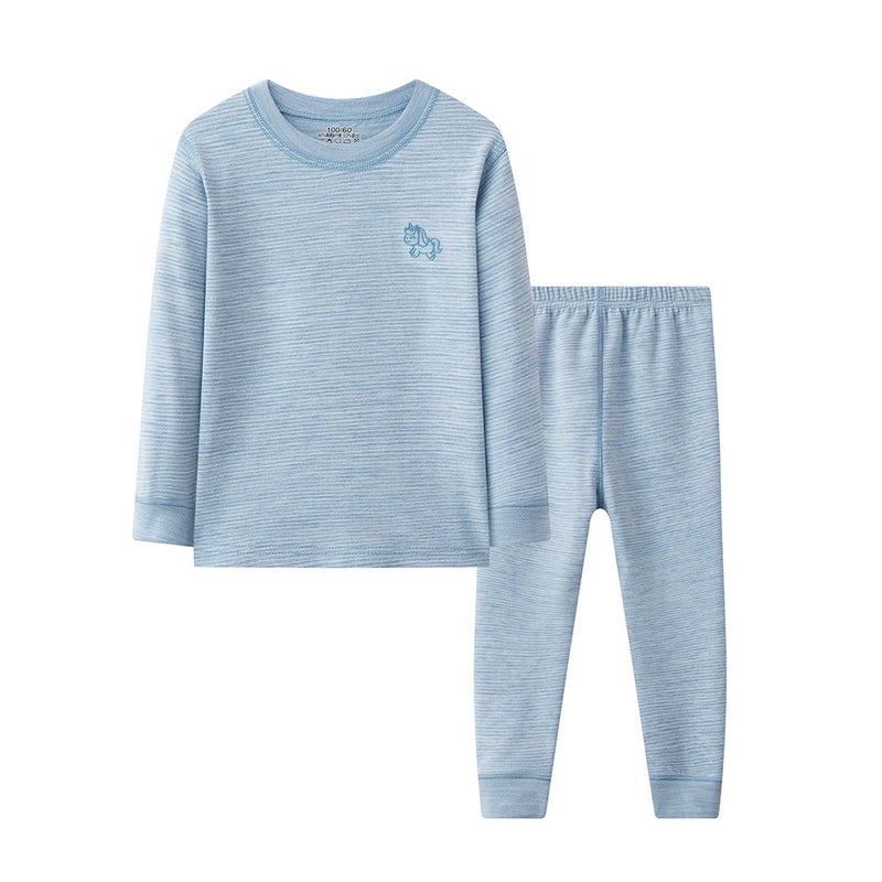 Brushed Pajamas Home Boys And Girls Autumn Clothes Long Pants Children'S Thermal Underwear New Children'S Boneless Suit - Image 5
