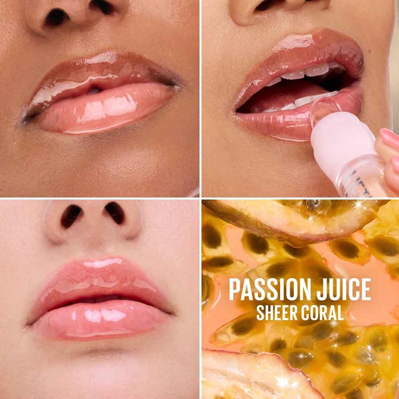 ميبيلين نيويورك Maybelline New York Lifter Gel Oil-in-Gel Lip Gloss 003 Passion Juice، لمعان زجاجي، تركيبة مرطبة بحمض الهيالورونيك وزيت الباشن فروت - Image 2