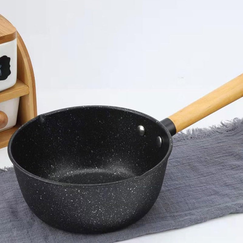 Generic 18cm Maifan Stone Non-stick Saucepan with Lid, Food Auxiliary Milk Cooking Pot, Portable Kitchen Essential Household Cooking Pan Style - Image 4