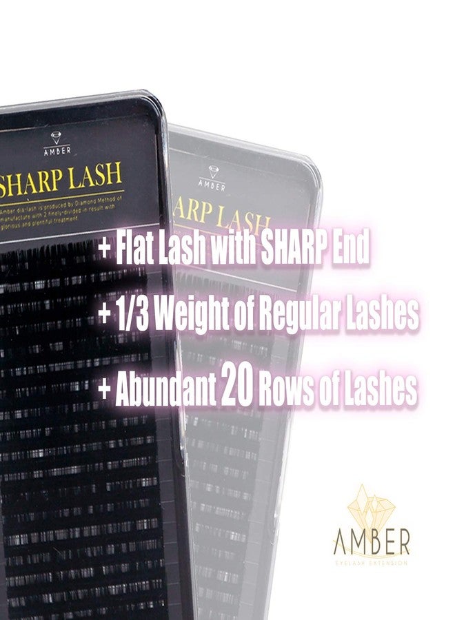 Amber Lash Sharp Lash Premium Toray by Amber Lash, 20 Rows of Flat Split Lashes with Various Thicknesses and Lengthes for Professional Eyelash Extension - L Curl (0.15mm Thickness, 11mm) - Image 3