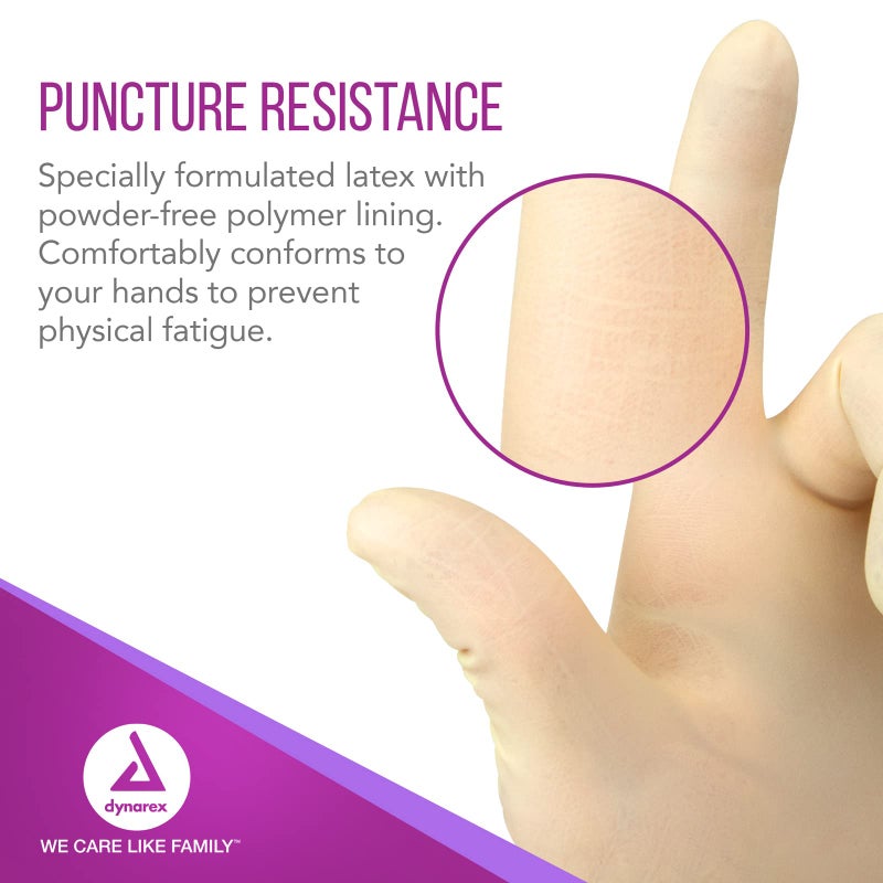 Dynarex 2365 Sterile Disposable Latex Surgical Gloves, Powder-Free, Packaged in Pairs, Medical and Healthcare Use, Veterinary Clinic, Bisque, Size 6.5, 1 Case 200 Pairs of Gloves (Packaging May Vary) - Image 3