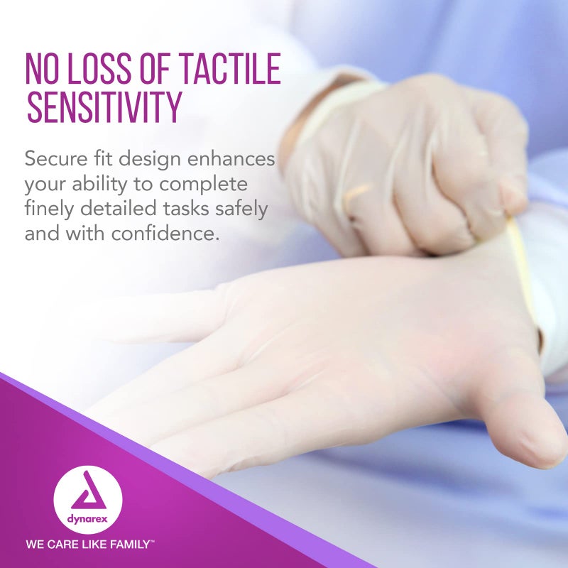 Dynarex 2365 Sterile Disposable Latex Surgical Gloves, Powder-Free, Packaged in Pairs, Medical and Healthcare Use, Veterinary Clinic, Bisque, Size 6.5, 1 Case 200 Pairs of Gloves (Packaging May Vary) - Image 4