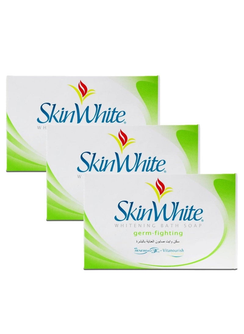 skin white - Whitening Bath Soap Germ Fighting 2+1 135gram - Image 1