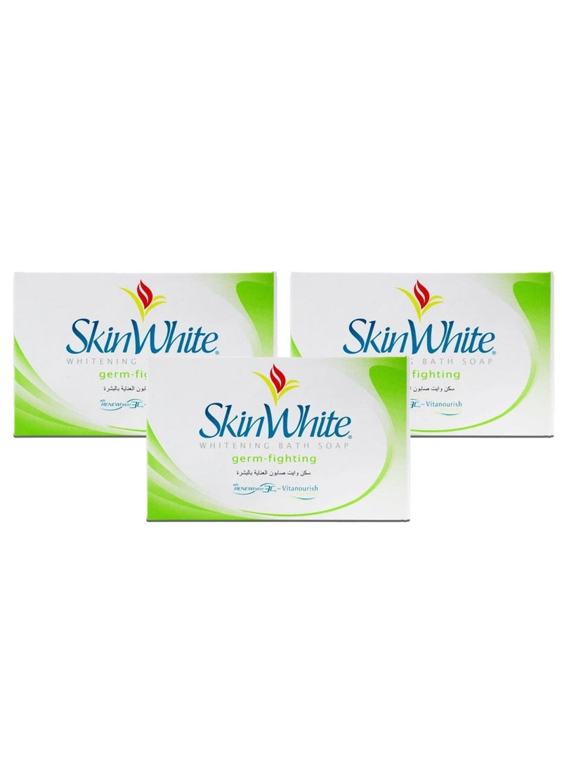 skin white - Whitening Bath Soap Germ Fighting 2+1 135gram - Image 1