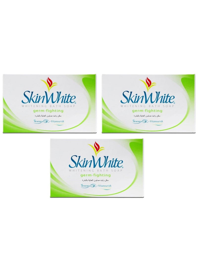 skin white - Whitening Bath Soap Germ Fighting 2+1 135gram - Image 1