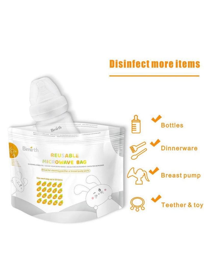 Bimirth 16-Piece Reusable Microwave Steam Sterilizer Bag  - Image 4