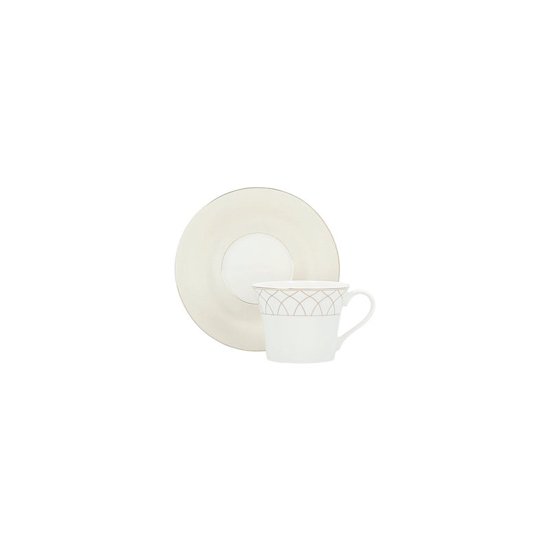 لا ميسا طقم عشاء بورسلان عالي الجودة بيج 85 قطعة - Image 4