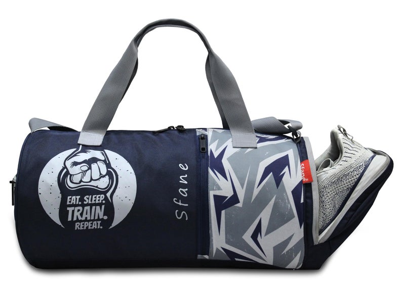 Sfane Gym Bags for Men with Separate Shoe Compartment Sports Gym Bags for Women Unisex Duffle Bags for Gym for Carry & Travel Adjustable Duffel Bags Sports Bag - Blue - Image 1