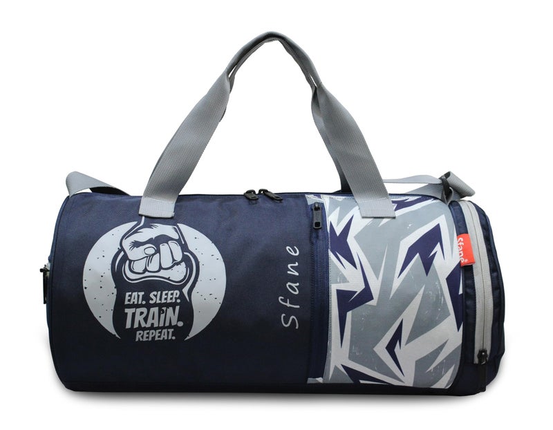 Sfane Gym Bags for Men with Separate Shoe Compartment Sports Gym Bags for Women Unisex Duffle Bags for Gym for Carry & Travel Adjustable Duffel Bags Sports Bag - Blue - Image 3