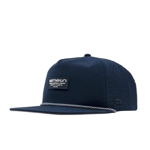 melin Coronado Brick Hydro, Navy, Men's Rope Hat, Water-Resistant Fitted Baseball Caps for Men & Women, Golf, Running, or Workout Hat, Small - Image 1