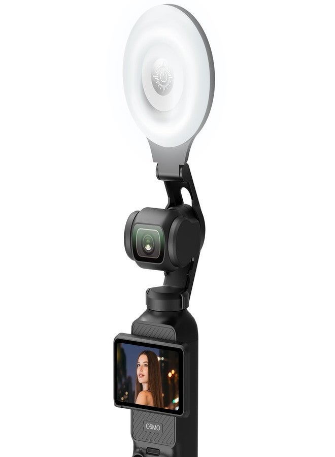 AMAZEAR LED Video Fill Light for DJI OSMO Pocket 3, Pocket3 Accessories for Vlogging Photography Flash Lighting, Auto Follow Gimbal, CRI≥95, 3-Colour Temperature 2500-9000K Brightness Adjustable - Image 1