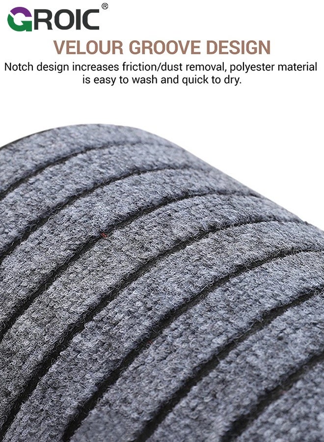 GROIC 12pcs Self-Adhesive Carpet, 30×30CM, Tiles Anti-Slip Reusable Carpet, Durable Polyester Squares Peel and Stick Carpet Floor Tile, Easy Install DIY for Bedroom Living Room Kitchen Indoor Outdoor - Image 2