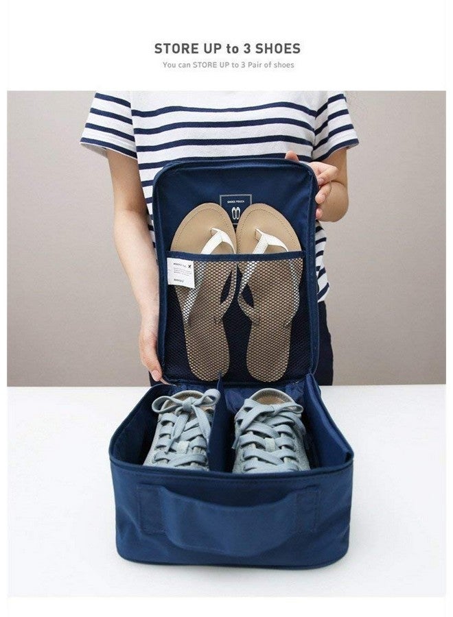 Styleys Waterproof Shoe Bag/Shoe Pouch For Travelling/Storage (Navy Blue) - S1095 - Image 3