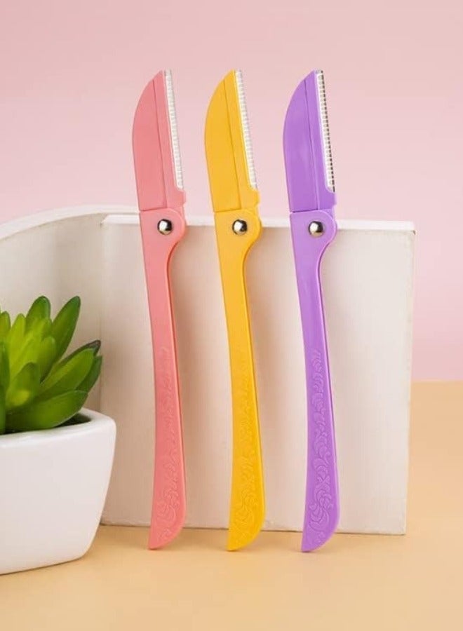 فيذر-فلامنجو شفرات إزالة الشعر للسيدات، لشعر الوجه والجسم، أصفر/وردي/أرجواني، 23 جرام - Image 5