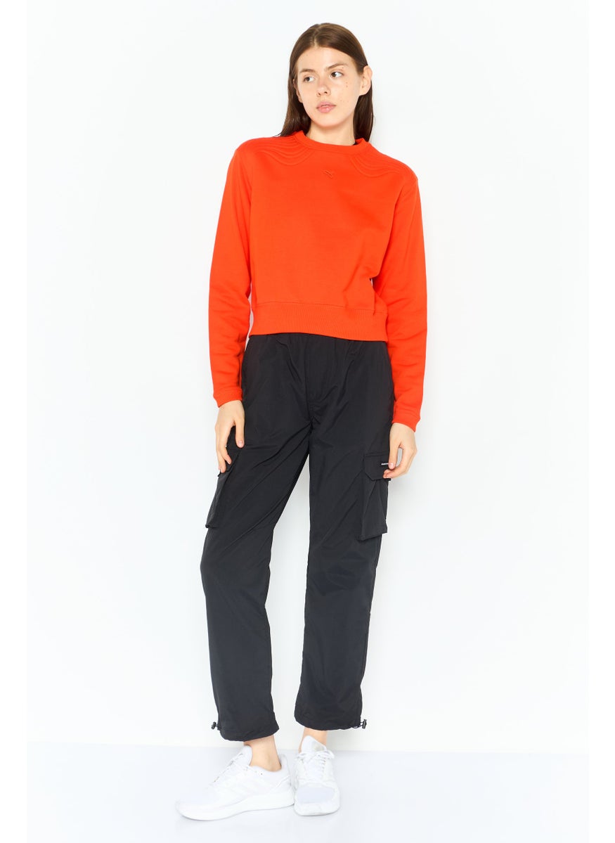 PUMA Women Sportswear Fit Outdoor Sweatshirt, Orange  - Image 3