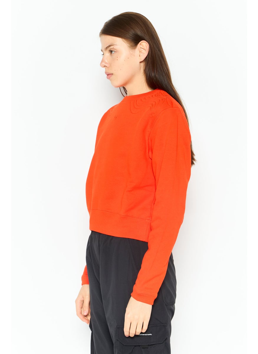 PUMA Women Sportswear Fit Outdoor Sweatshirt, Orange  - Image 4