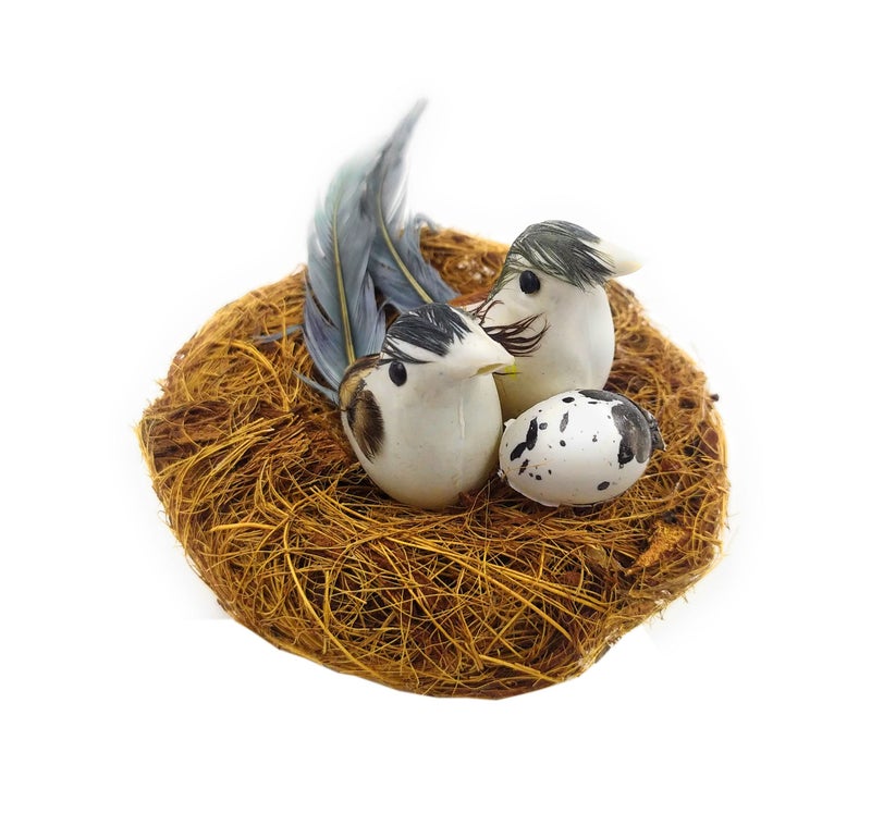 SHINDE EXPORTS Decorative Artificial Birds Nest Hanging Made of Natural Grass Best for Balcony Home Decor and Gifting (Design 12) - Image 3