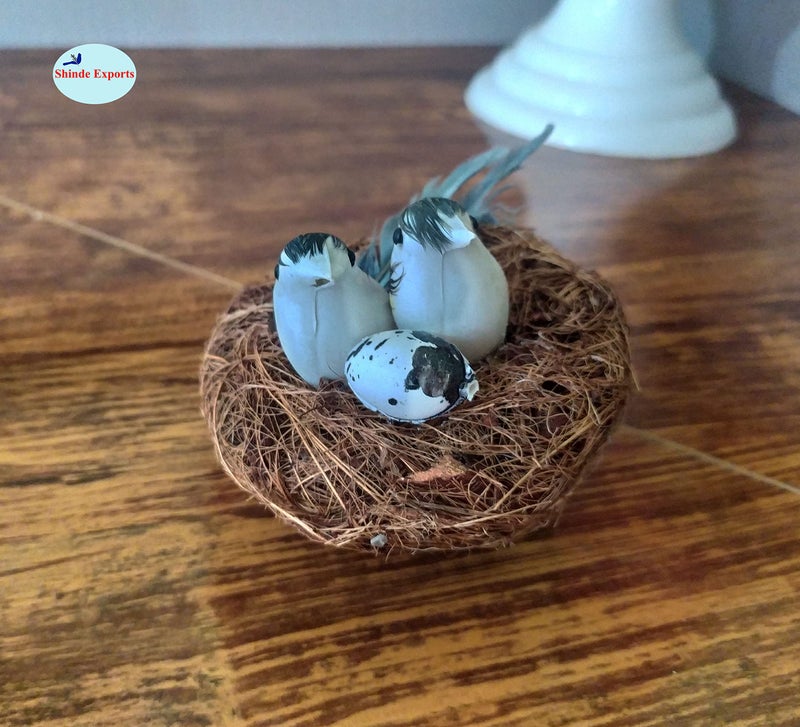 SHINDE EXPORTS Decorative Artificial Birds Nest Hanging Made of Natural Grass Best for Balcony Home Decor and Gifting (Design 12) - Image 5