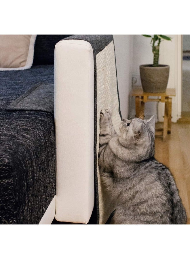 Navaris Cat Scratch Mat Sofa Protector  Natural Sisal Furniture Protector Scratching Pad For Cats  Scratch Carpet For Bed, Chair - Image 2