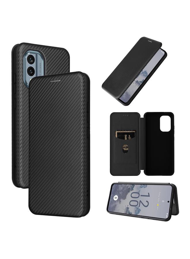 S-TOP Case For Nokia X30 5G Carbon Fiber Texture Flip Leather Phone Case - Image 1