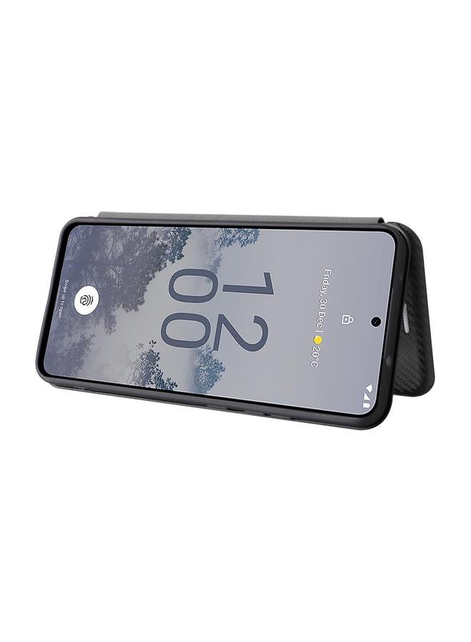 S-TOP Case For Nokia X30 5G Carbon Fiber Texture Flip Leather Phone Case - Image 5