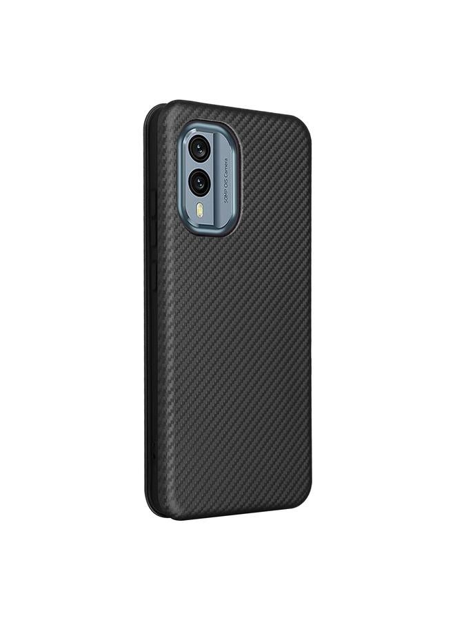 S-TOP Case For Nokia X30 5G Carbon Fiber Texture Flip Leather Phone Case - Image 3