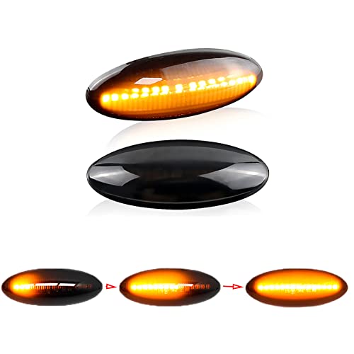 znakeauto Front Fender Dynamic LED Side Markers Turn Signal Light Assembly Replacement for Toyota RAV4 Corolla Auris Yaris OEM Fit (Smoked Lens Turn Signal Light for Toyota RAV4 Corolla Auris) - Image 2