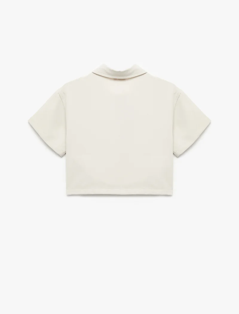 كوتون Crop Shirt