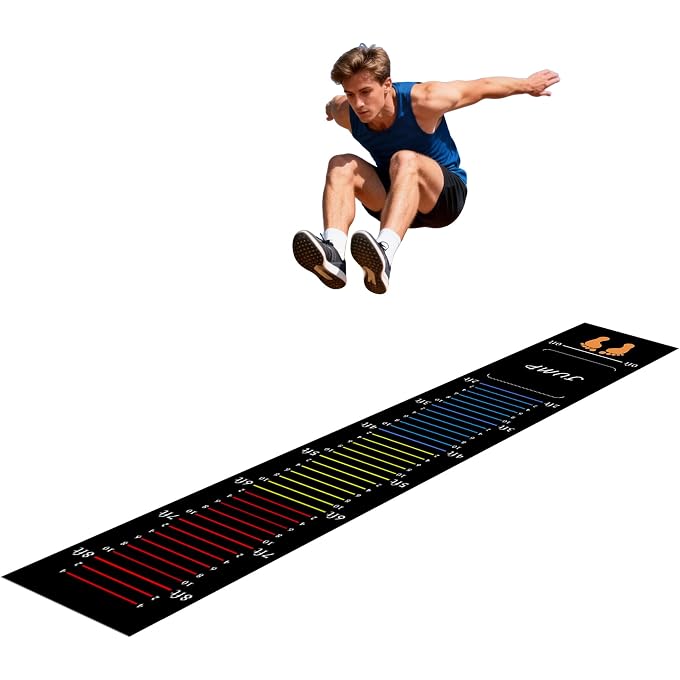 ASENVER Long Standing Jump Mat Non-Slip Broad Measurement Jumping Rope Pad Foldable Yoga Mat for Gym, Outdoor Exercise, Home Workout - Image 4