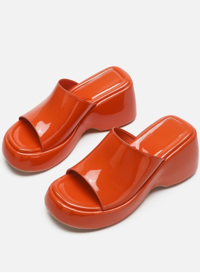 إسكدنيا إمرأة إسفين خف خف حذاء رياضة مفتوح إصبع قدم - Image 1