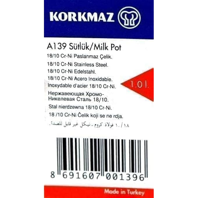 كوركماز وعاء قهوة كلاسيكي 10 لتر، وعاء حليب من الفولاذ المقاوم للصدأ، فضي Ka137 - Image 4