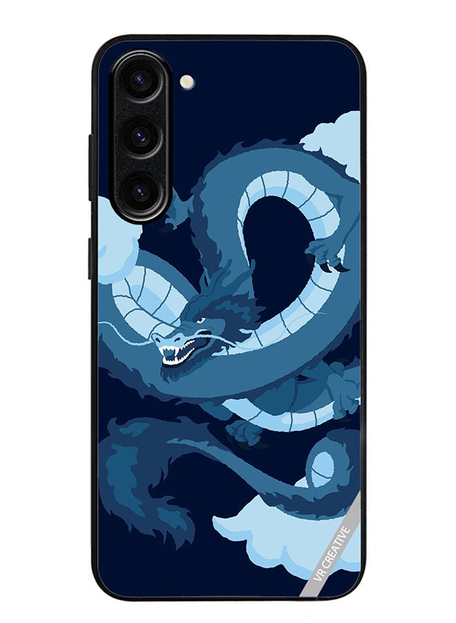 VR CREATIVE Protective Case Cover For Samsung Galaxy S23 Plus Chinesse Blue Dragon Design Multicolour - Image 1