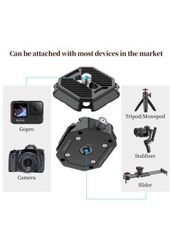 Y&D F38 Camera Quick Release Plate w 1/4" to 3/8" Screw Thread, Tripod Mount Adapter for Sony / Canon Monopod DSLR Stabilizer Slider  - Image 2