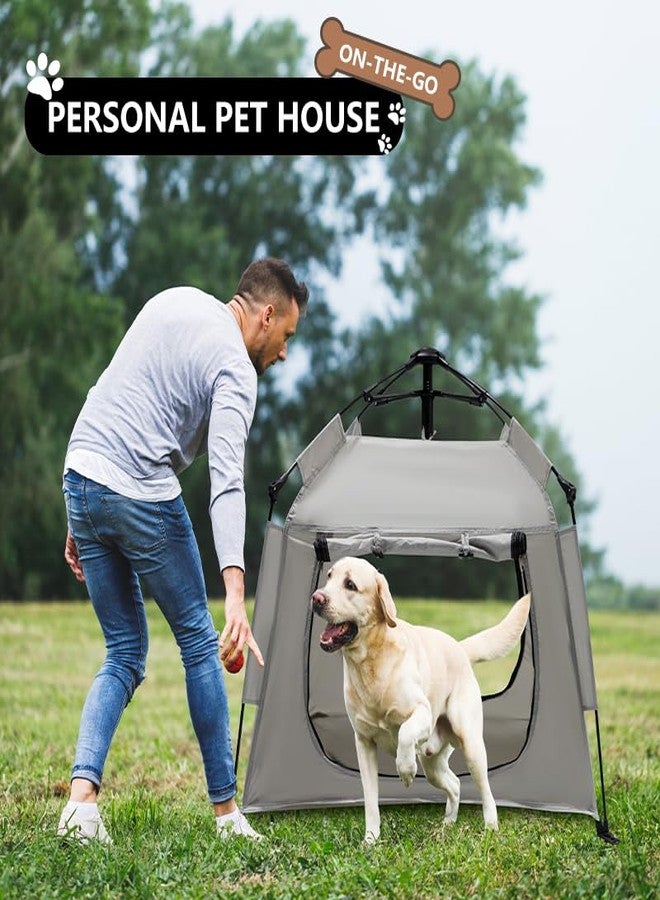 ASFANES Outdoor Pet Automatic Camping Tent, Pop up Cave Bed for Indoor Cats and Small Dogs, Portable Cat House Dog House, Grey. - Image 4