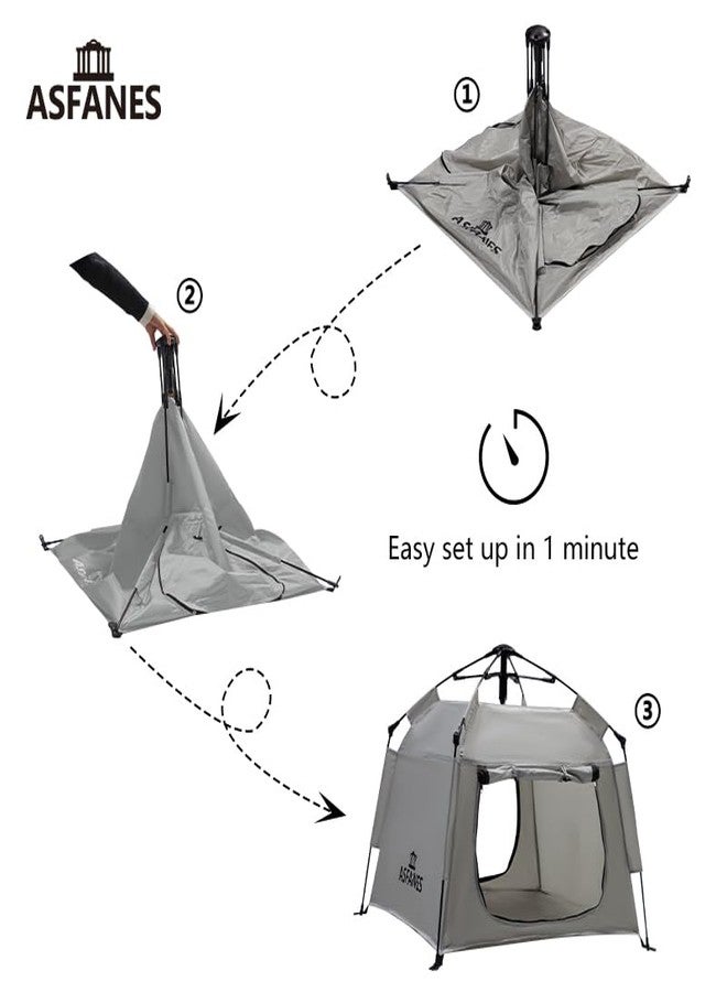 ASFANES Outdoor Pet Automatic Camping Tent, Pop up Cave Bed for Indoor Cats and Small Dogs, Portable Cat House Dog House, Grey. - Image 5