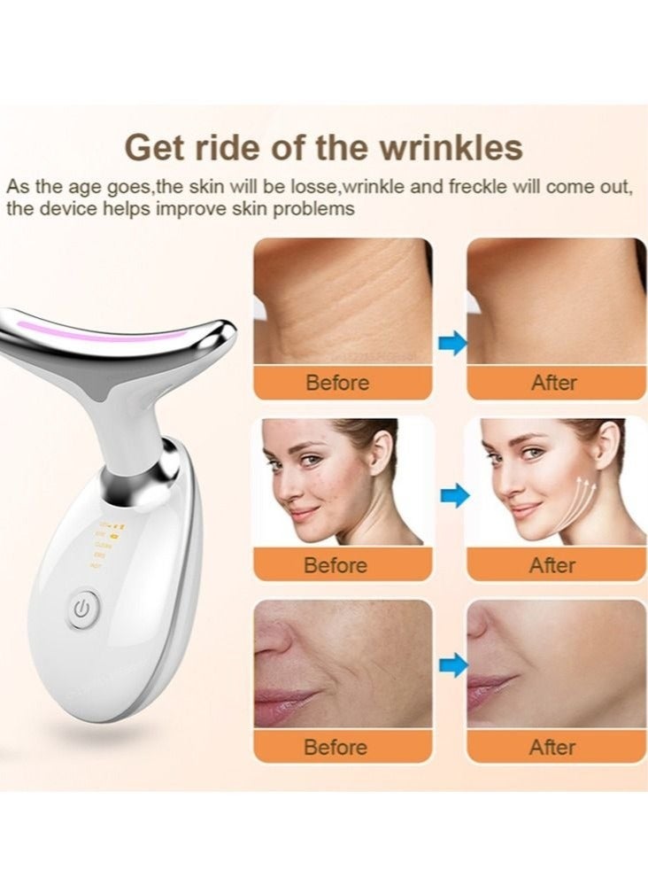 Bukela Firming Wrinkle Removal Device, Neck Face Lifting Tighten Massager, LED Photon Therapy Anti Wrinkle Double Chin Remover - Image 3