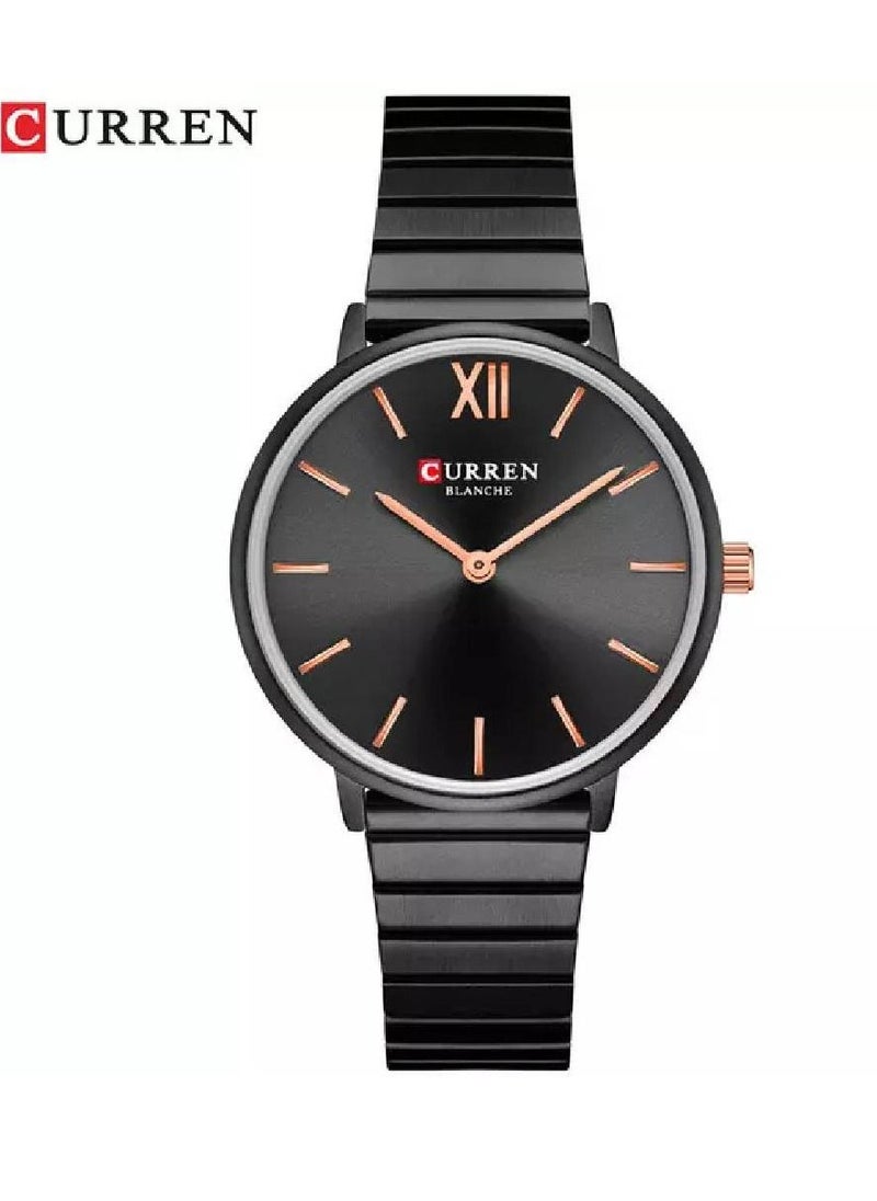 CURREN - 9040 Brand Luxury Waterproof Women's Watch with Quartz Ladies Wrist Watch Black - Image 1
