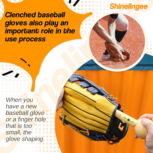 Shinelingee Baseball Hammer, Baseball Softball Glove Mallet, One-Piece Mallet, Baseball Glove Shaping Hammer with 2Pcs Baseball Lock, Glove Mallet 12inch 11inch - Image 5