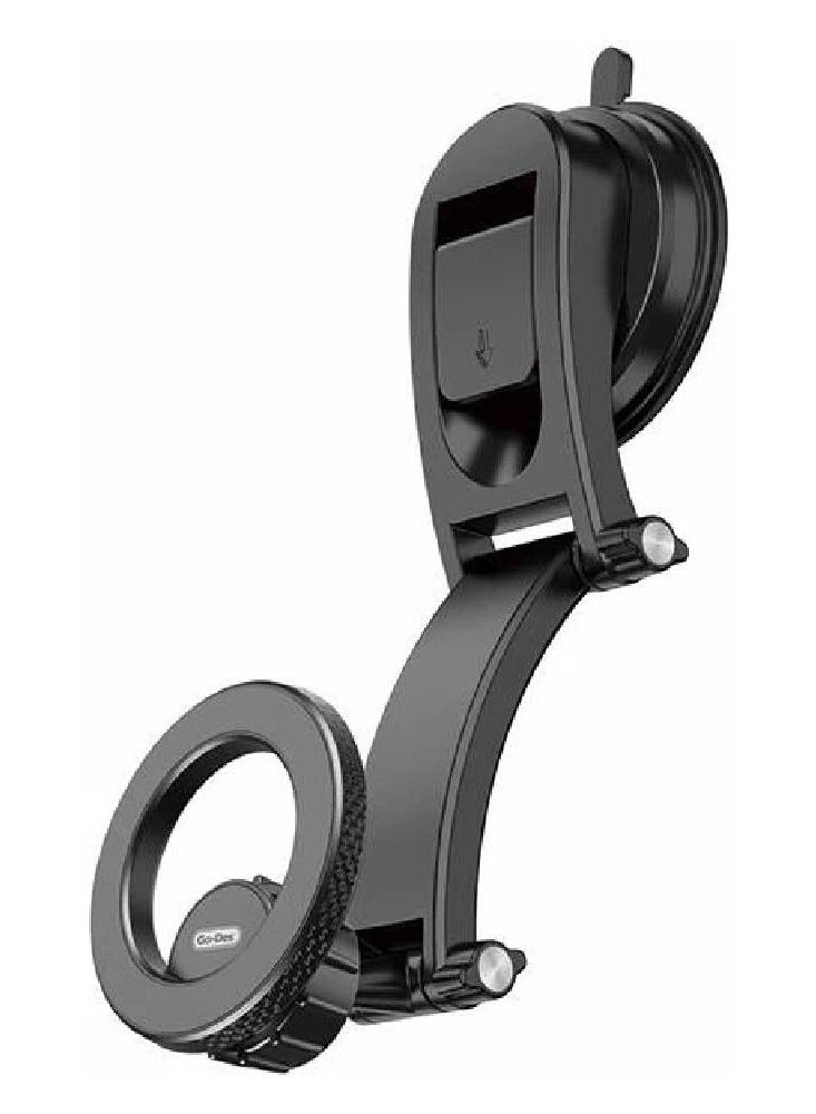 GO-DES Powerful Magnetic Adsorption Car Bracket – Strong Suction Mobile Holder (Black) - Image 1