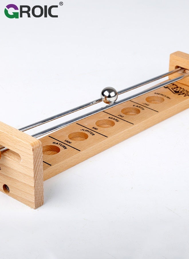 GROIC Balance Desktop Ball Game, Shoot The Moon Game, Classic Desktop Game, Wooden Hockey Play for Adult & kids Educational Toys Party Games Family Game - Image 4