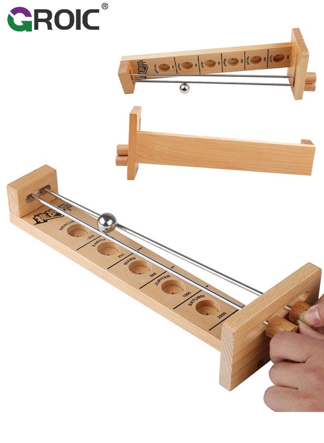 GROIC Balance Desktop Ball Game, Shoot The Moon Game, Classic Desktop Game, Wooden Hockey Play for Adult & kids Educational Toys Party Games Family Game - Image 1