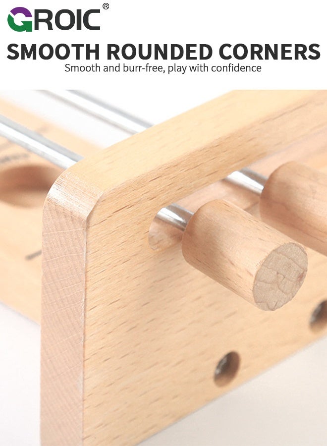 GROIC Balance Desktop Ball Game, Shoot The Moon Game, Classic Desktop Game, Wooden Hockey Play for Adult & kids Educational Toys Party Games Family Game - Image 2