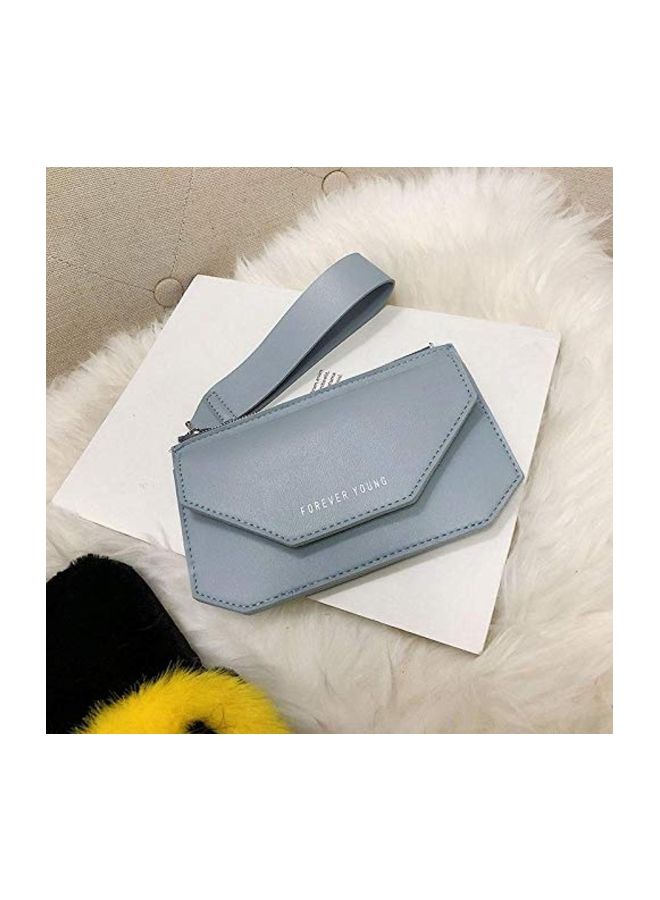 NIBEMINENT PU Leather Folding Clutch Blue - Image 2